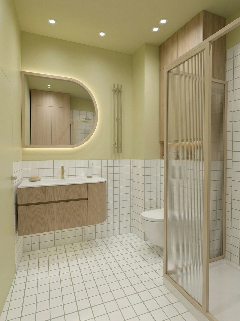 Дизайн ванной в стиле Без стиля — фото интерьера от нейросети RoomGPT