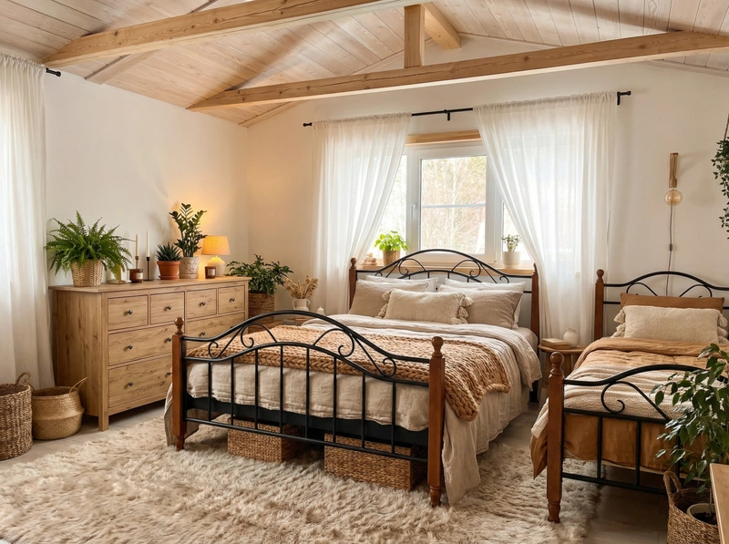 Дизайн интерьера в стиле Хюгге — Спальня от нейросети RoomGPT