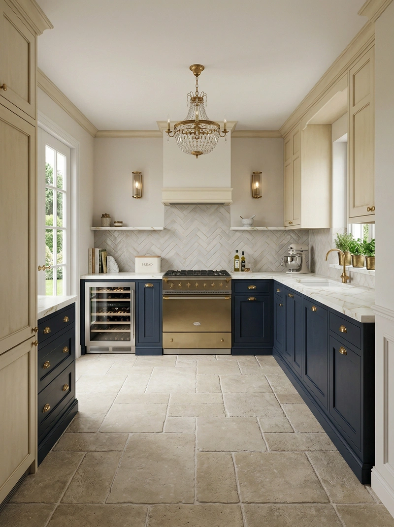 Дизайн кухни в стиле Классика — фото интерьера от нейросети RoomGPT