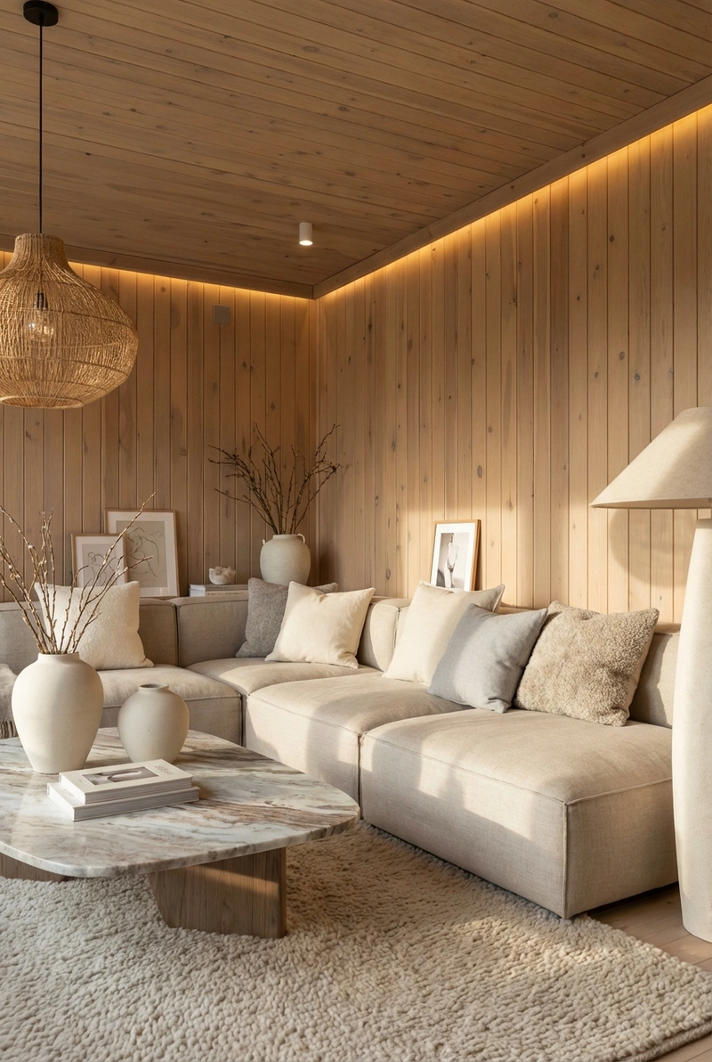 Дизайн интерьера в стиле Сканди — Гостиная от нейросети RoomGPT