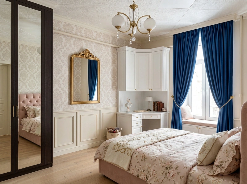 Дизайн детской в стиле Классика — фото интерьера от нейросети RoomGPT
