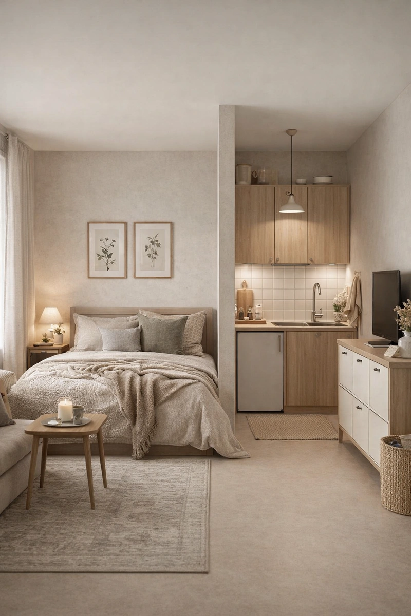 Дизайн интерьера в стиле Хюгге — Спальня от нейросети RoomGPT