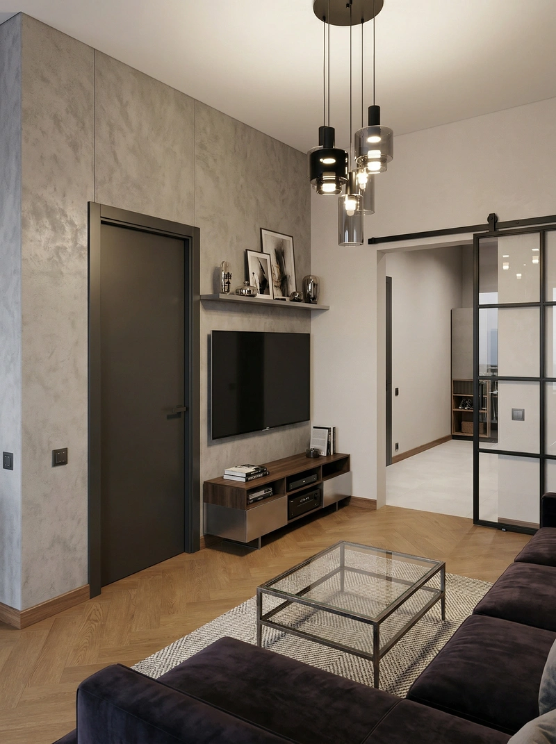 Дизайн гостиной в стиле Лофт — фото интерьера от нейросети RoomGPT