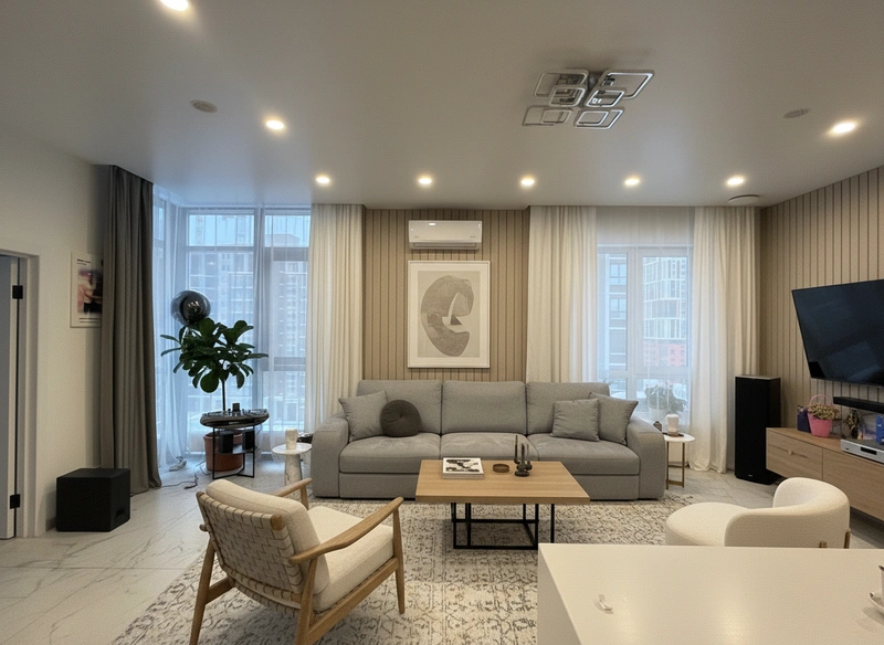 Дизайн интерьера в стиле Сканди — Гостиная от нейросети RoomGPT