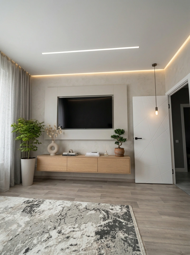 Дизайн гостиной в стиле Минимализм — фото интерьера от нейросети RoomGPT