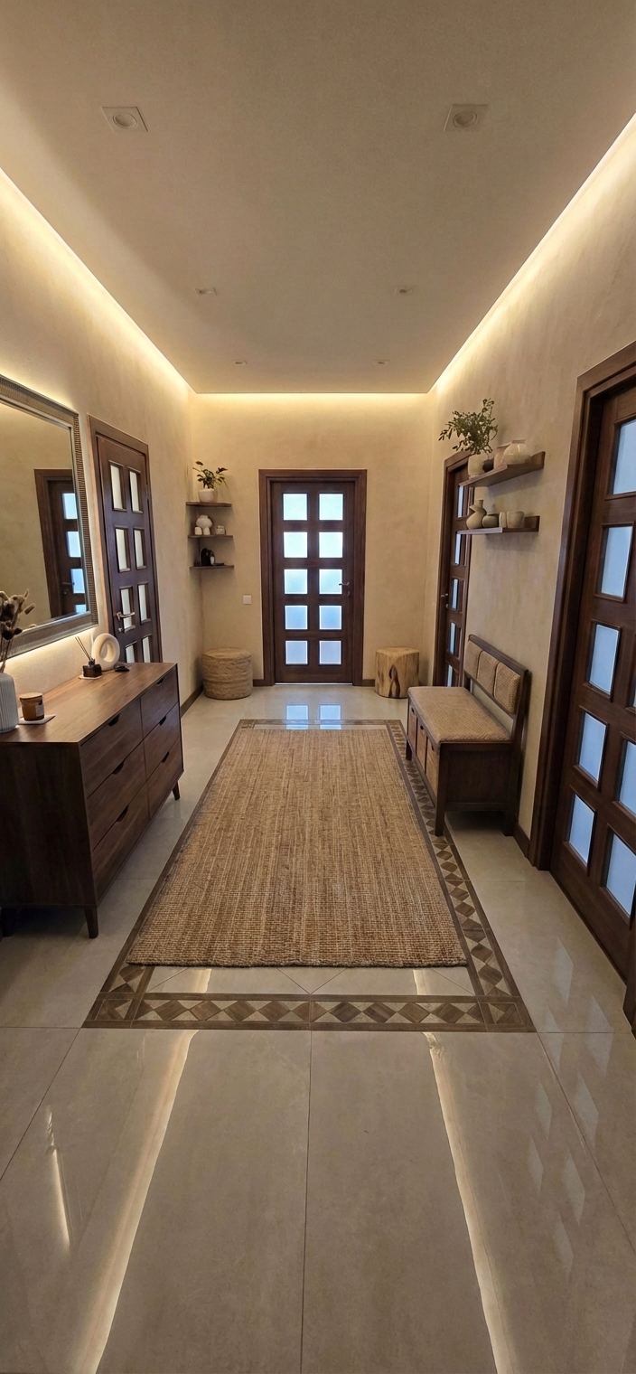 Дизайн гостиной в стиле Japandi — фото интерьера от нейросети RoomGPT