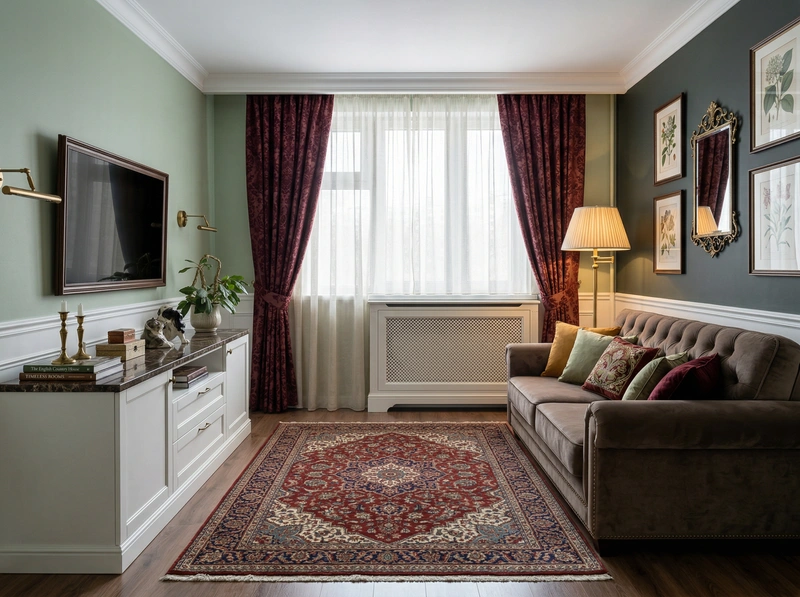Дизайн интерьера в стиле Классика — Гостиная от нейросети RoomGPT