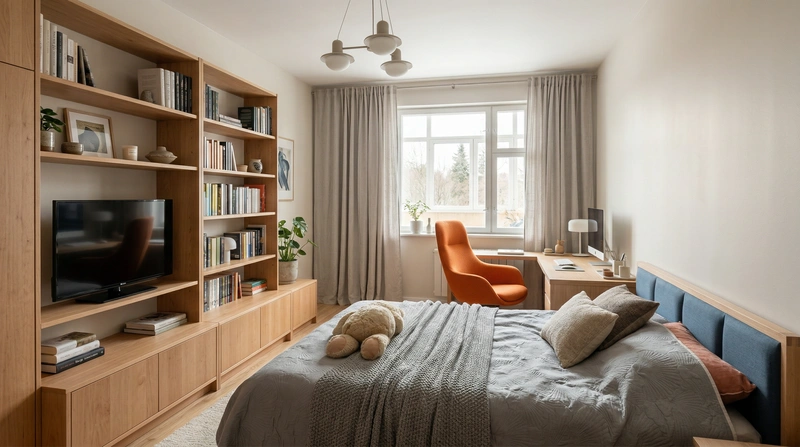 Дизайн интерьера в стиле Хюгге — Спальня от нейросети RoomGPT