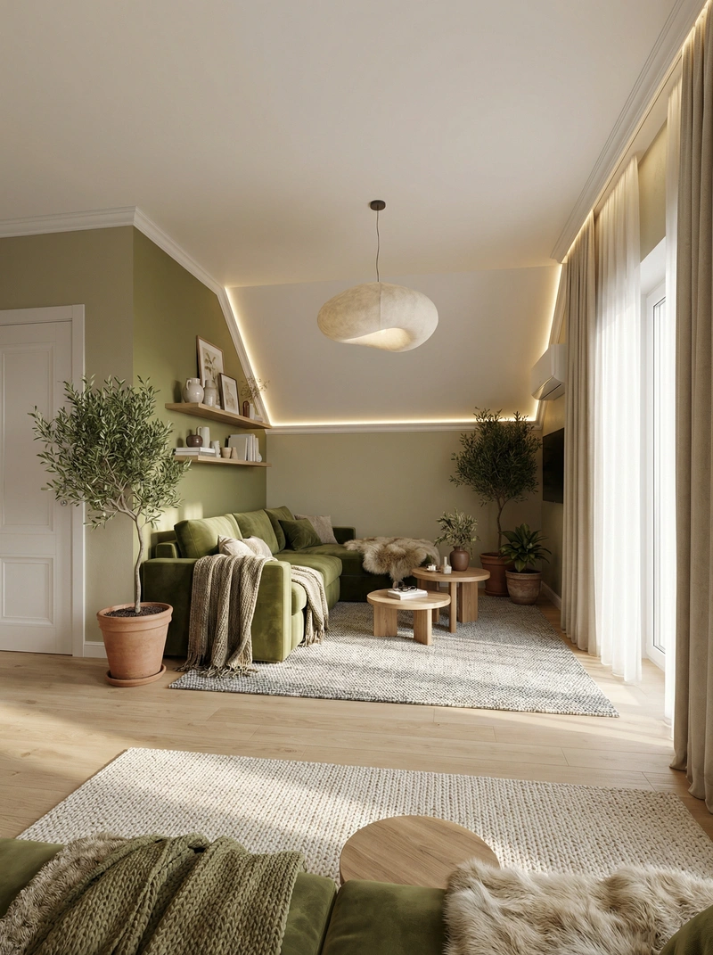 Дизайн интерьера в стиле Хюгге — Гостиная от нейросети RoomGPT