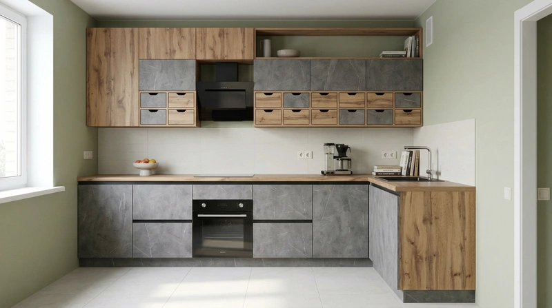 Дизайн кухни в стиле Без стиля — фото интерьера от нейросети RoomGPT