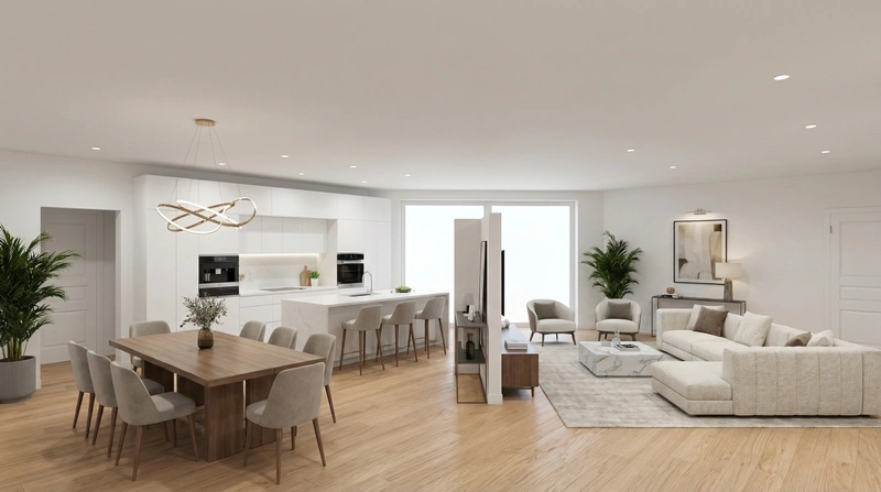 Дизайн интерьера в стиле Минимализм — Гостиная от нейросети RoomGPT