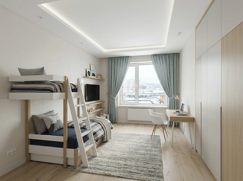 Дизайн интерьера в стиле Сканди — Спальня от нейросети RoomGPT