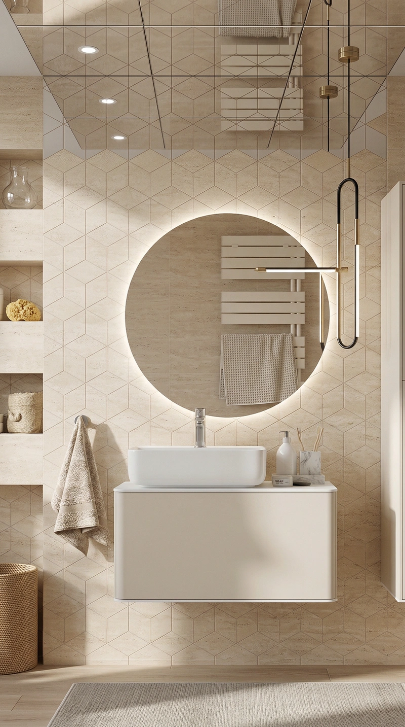 Дизайн интерьера в стиле Минимализм — Ванная от нейросети RoomGPT