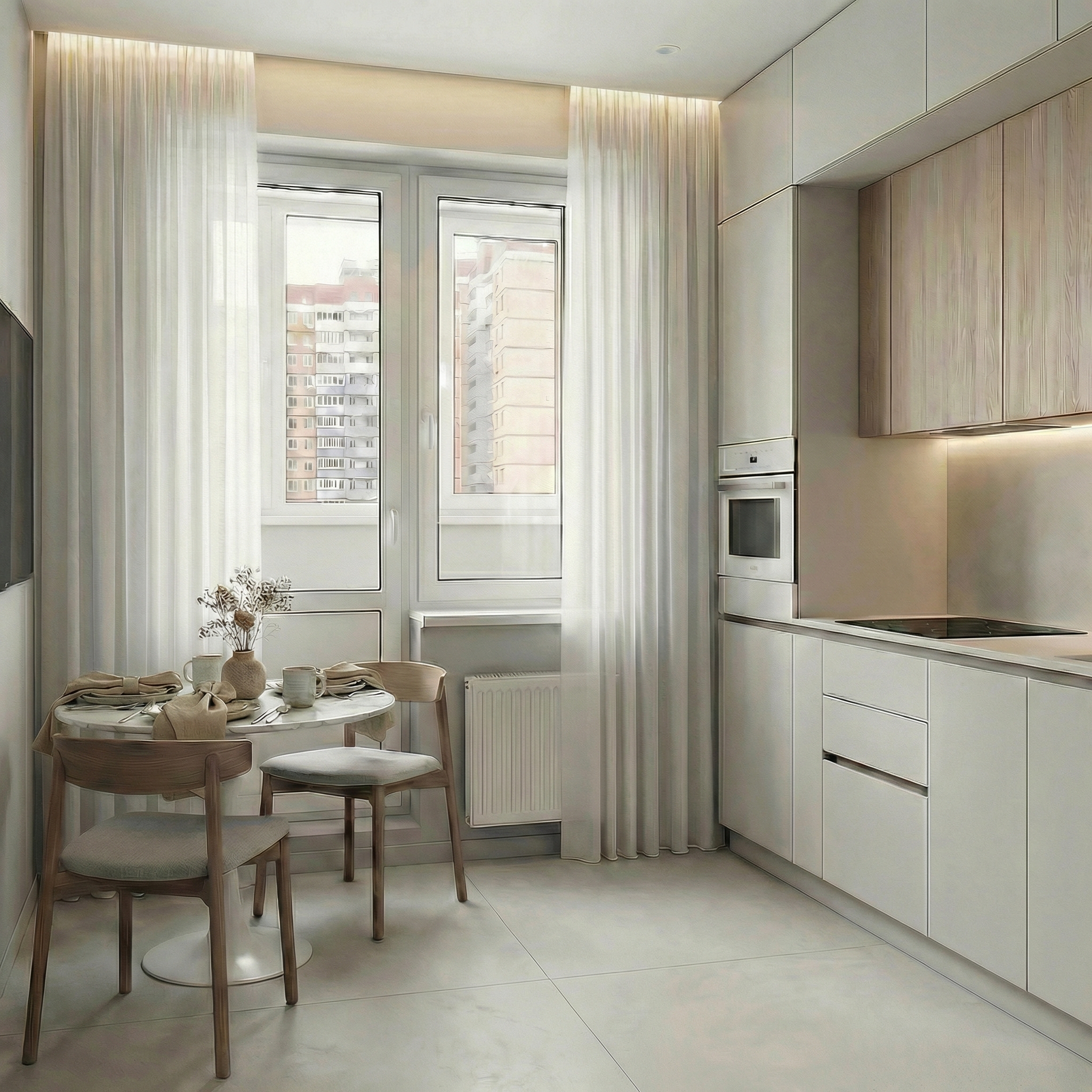 Дизайн кухни в стиле Минимализм — фото интерьера от нейросети RoomGPT