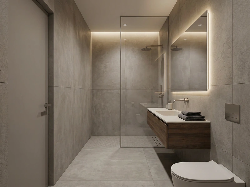 Дизайн интерьера в стиле Минимализм — Ванная от нейросети RoomGPT