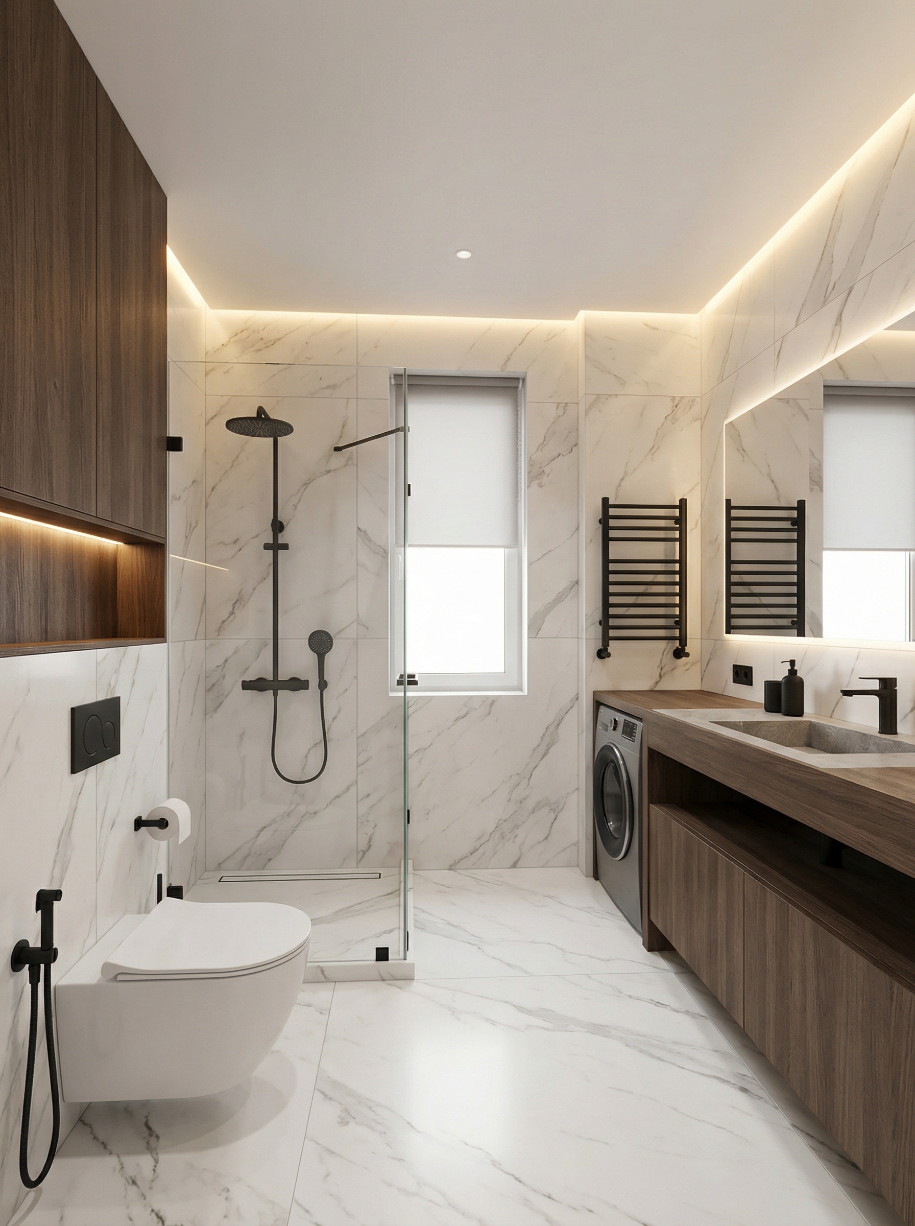 Дизайн ванной в стиле Минимализм — фото интерьера от нейросети RoomGPT