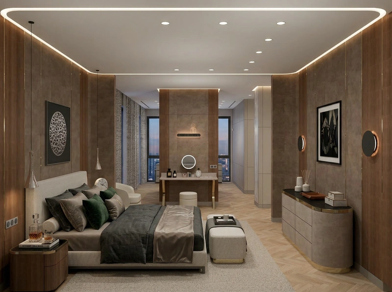 Дизайн гостиной в стиле Контемпорари — фото интерьера от нейросети RoomGPT