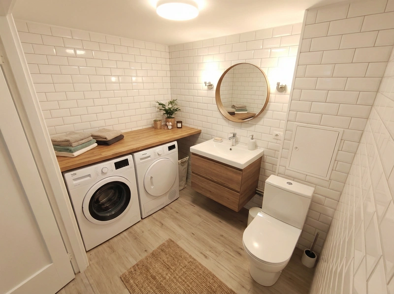 Дизайн ванной в стиле Классика — фото интерьера от нейросети RoomGPT