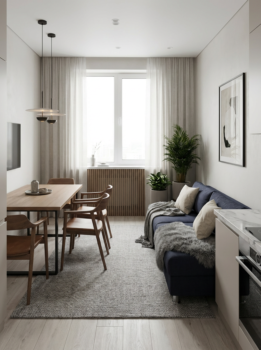 Дизайн кухни в стиле Минимализм — фото интерьера от нейросети RoomGPT