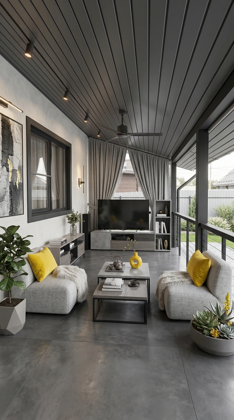 Дизайн интерьера в стиле Лофт — Гостиная от нейросети RoomGPT