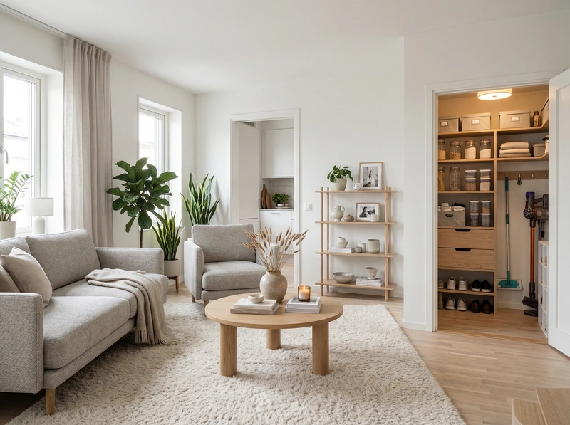 Дизайн интерьера в стиле Хюгге — Гостиная от нейросети RoomGPT