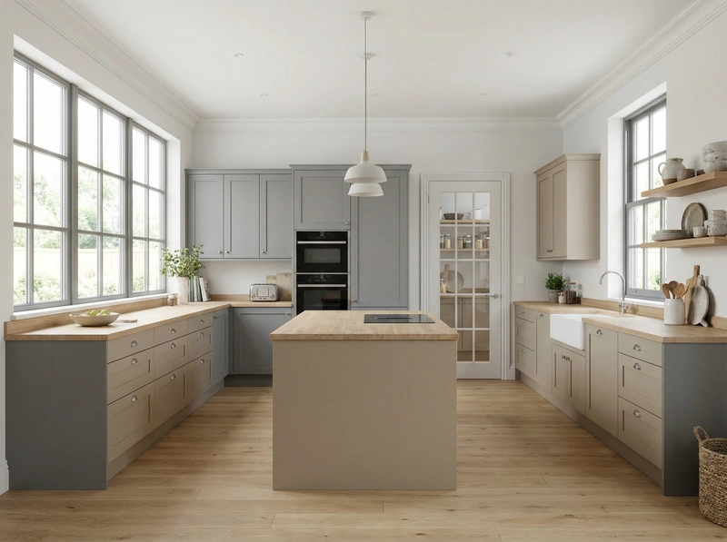 Дизайн кухни в стиле Сканди — фото интерьера от нейросети RoomGPT