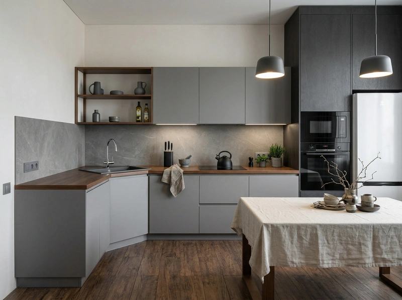 Дизайн кухни в стиле Минимализм — фото интерьера от нейросети RoomGPT