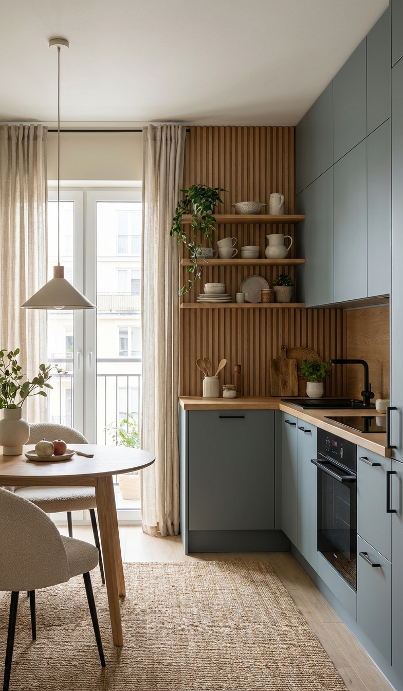 Дизайн кухни в стиле Хюгге — фото интерьера от нейросети RoomGPT