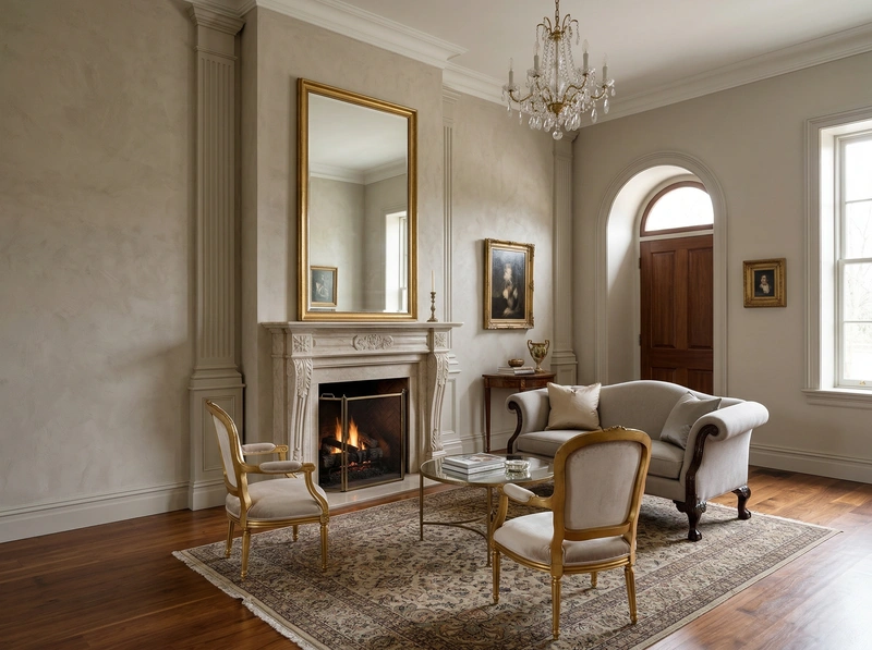 Дизайн интерьера в стиле Классика — Гостиная от нейросети RoomGPT