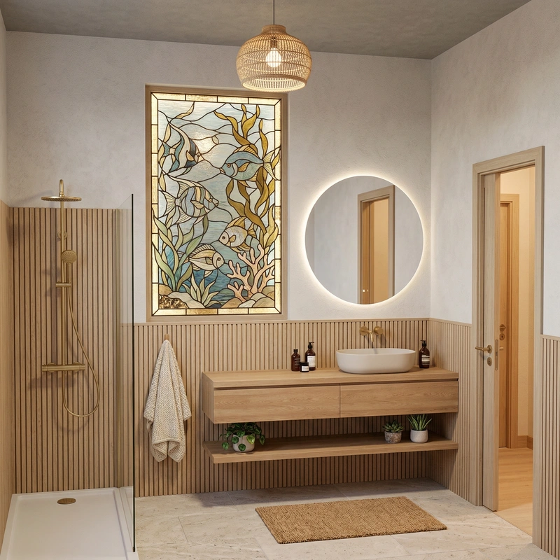 Дизайн интерьера в стиле Хюгге — Ванная от нейросети RoomGPT