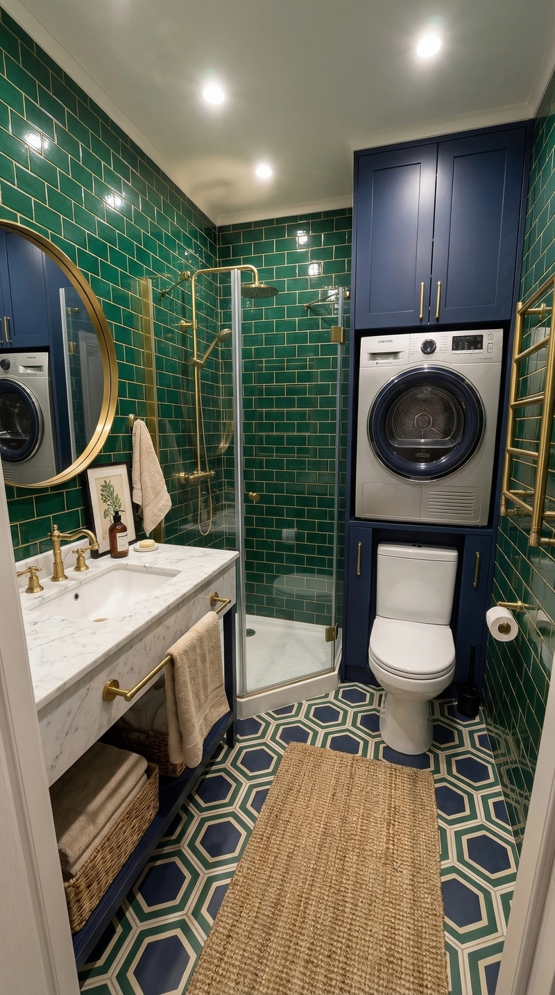 Дизайн ванной в стиле Британский — фото интерьера от нейросети RoomGPT