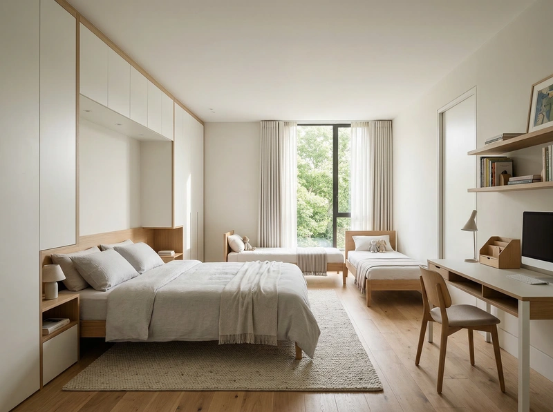 Дизайн интерьера в стиле Минимализм — Спальня от нейросети RoomGPT