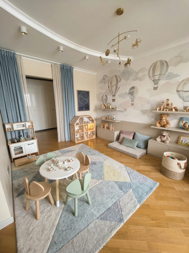 Дизайн интерьера в стиле Контемпорари — Детская от нейросети RoomGPT