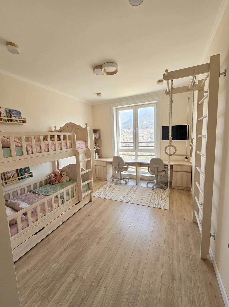 Дизайн детской в стиле Без стиля — фото интерьера от нейросети RoomGPT