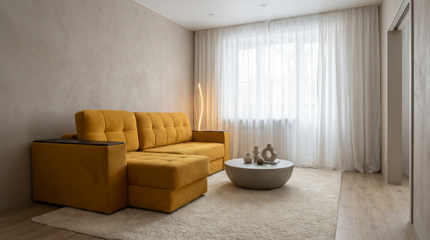 Дизайн гостиной в стиле Минимализм — фото интерьера от нейросети RoomGPT