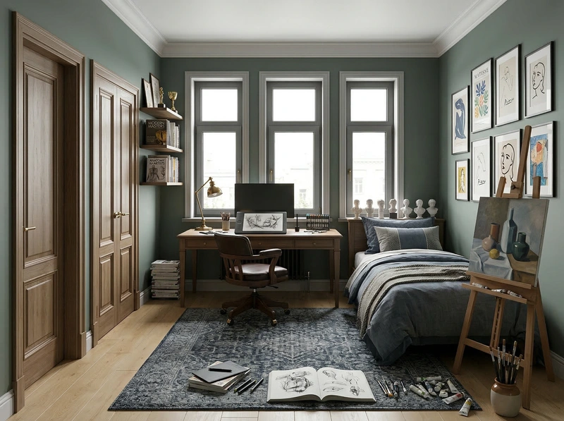 Дизайн детской в стиле Классика — фото интерьера от нейросети RoomGPT