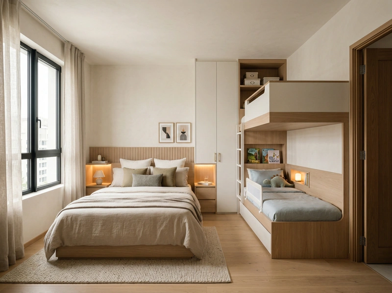 Дизайн спальни в стиле Минимализм — фото интерьера от нейросети RoomGPT