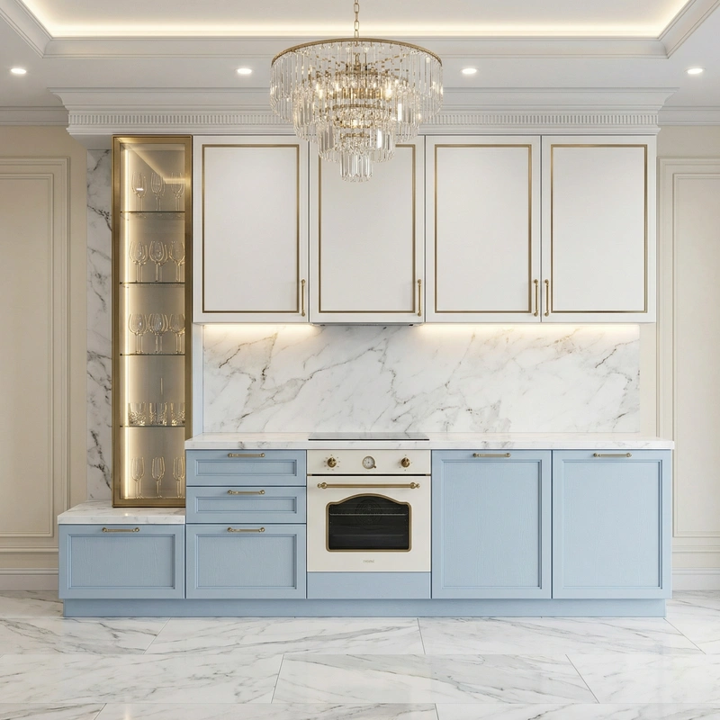 Дизайн интерьера в стиле Неоклассика — Кухня от нейросети RoomGPT