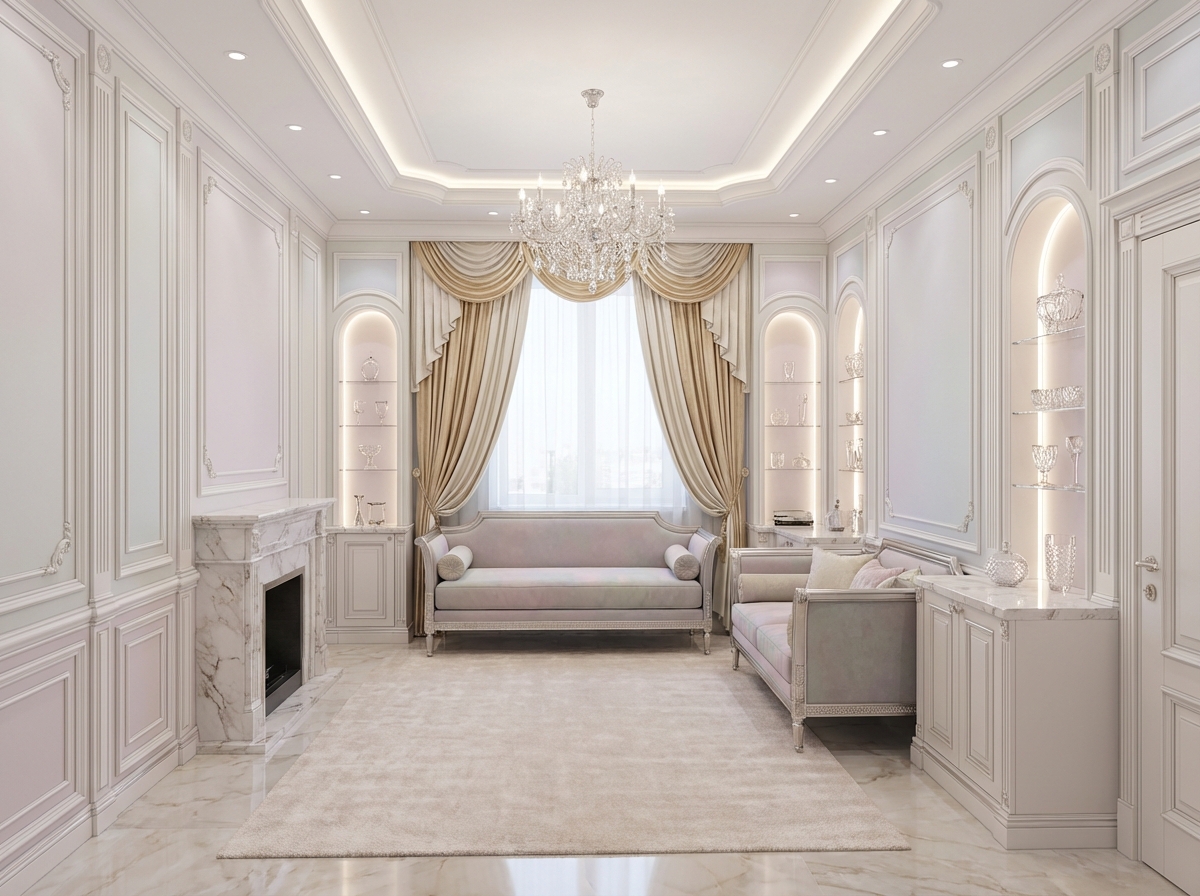 Дизайн спальни в стиле Классика — фото интерьера от нейросети RoomGPT