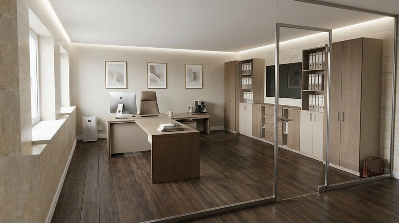 Дизайн интерьера в стиле Минимализм — Кабинет от нейросети RoomGPT