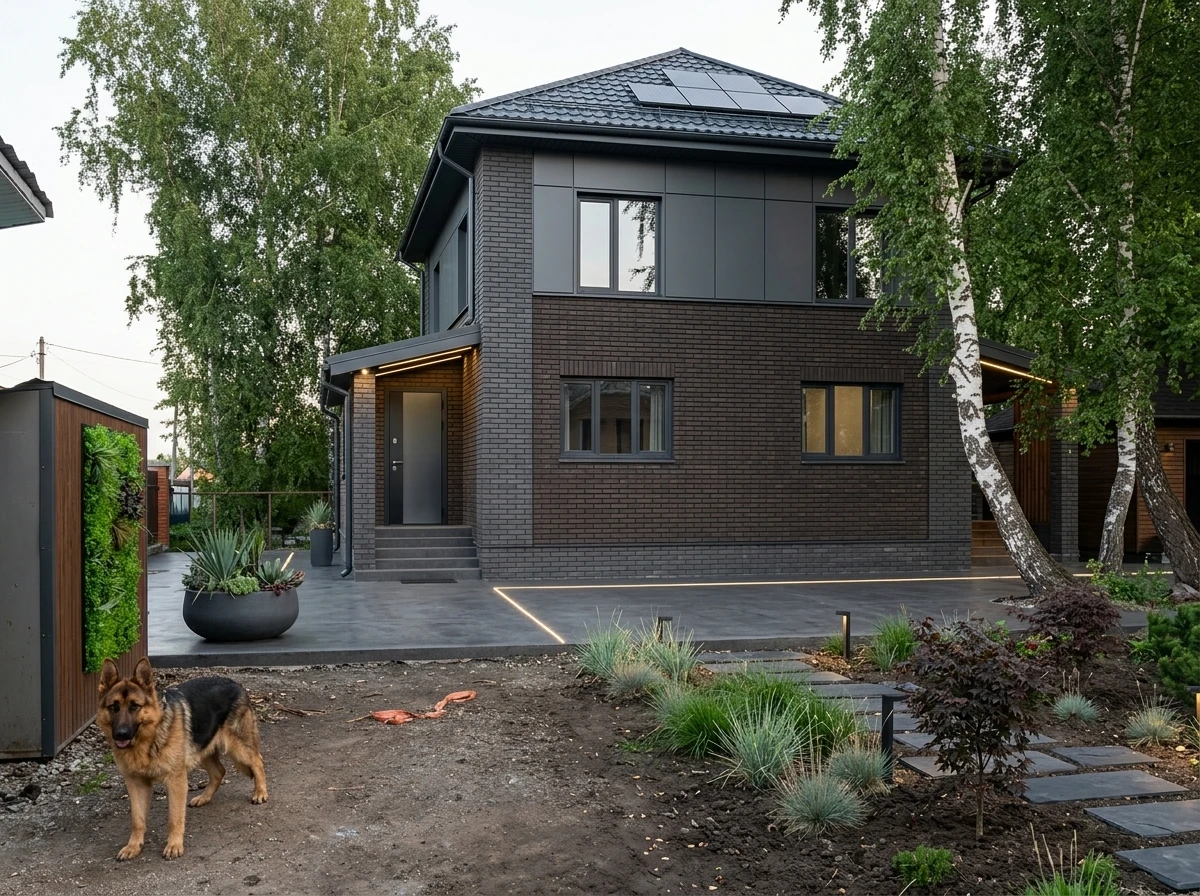 Дизайн фасада в стиле Хай-тек — Фасад от нейросети RoomGPT