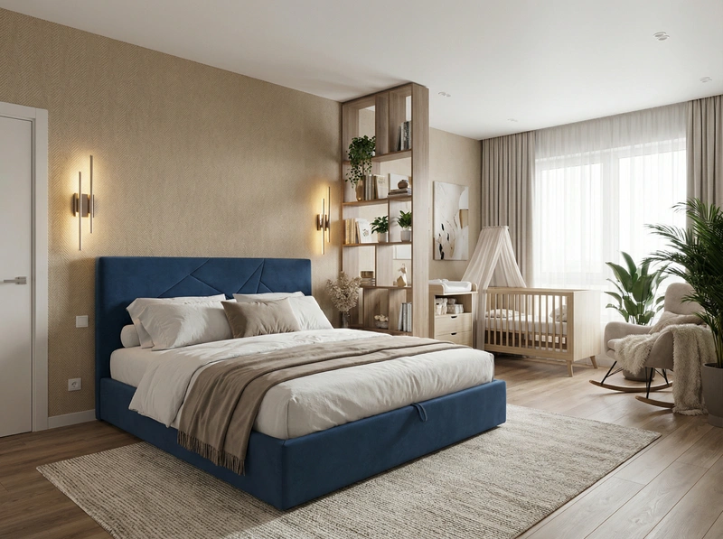 Дизайн интерьера в стиле Контемпорари — Спальня от нейросети RoomGPT