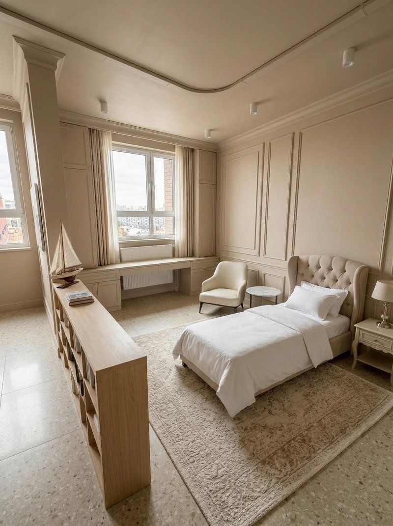 Дизайн детской в стиле Классика — фото интерьера от нейросети RoomGPT