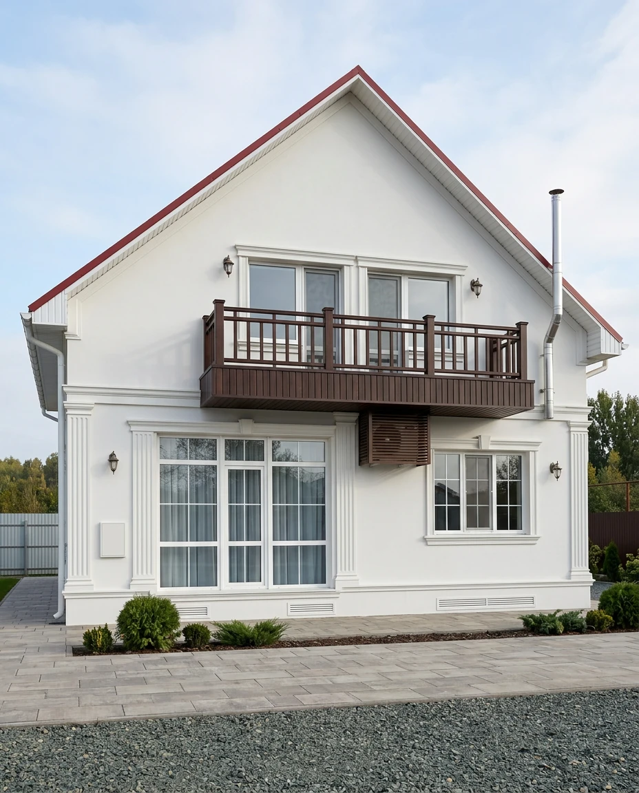 Дизайн фасада в стиле Неоклассика — Фасад от нейросети RoomGPT