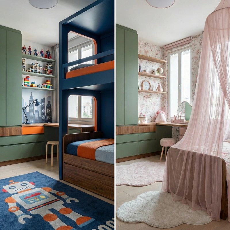 Дизайн интерьера в стиле Контемпорари — Спальня от нейросети RoomGPT