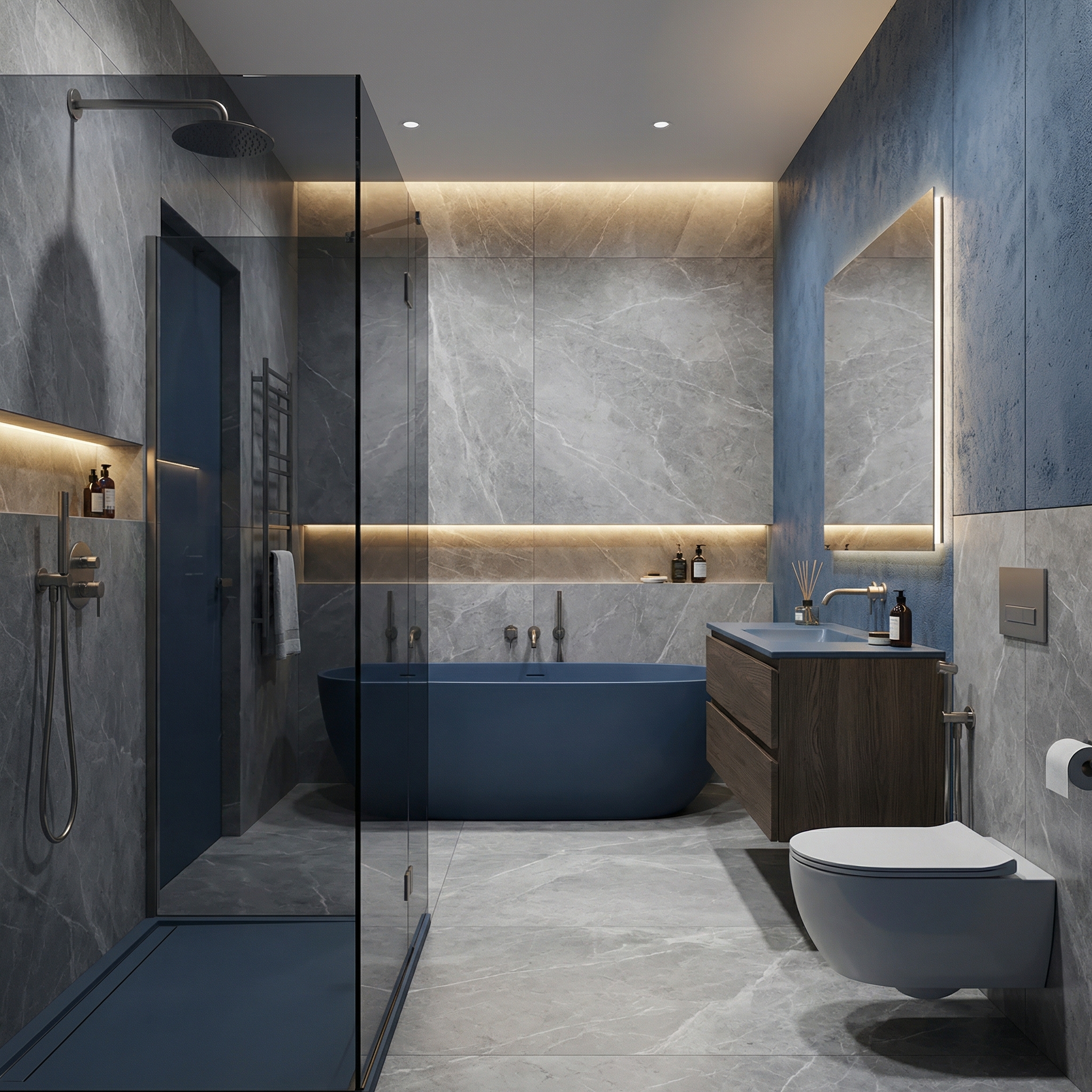 Дизайн ванной в стиле Минимализм — фото интерьера от нейросети RoomGPT