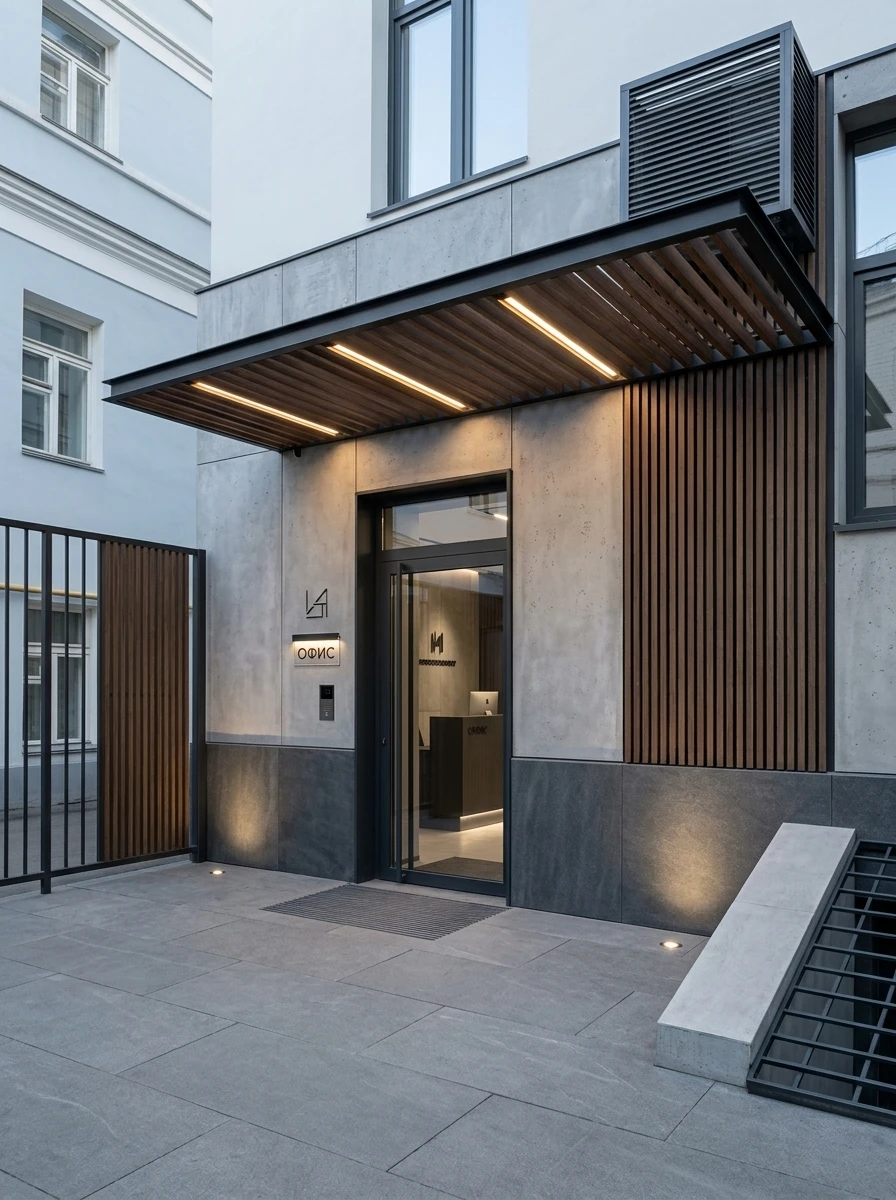 Дизайн фасада в стиле Минимализм — фото от нейросети RoomGPT