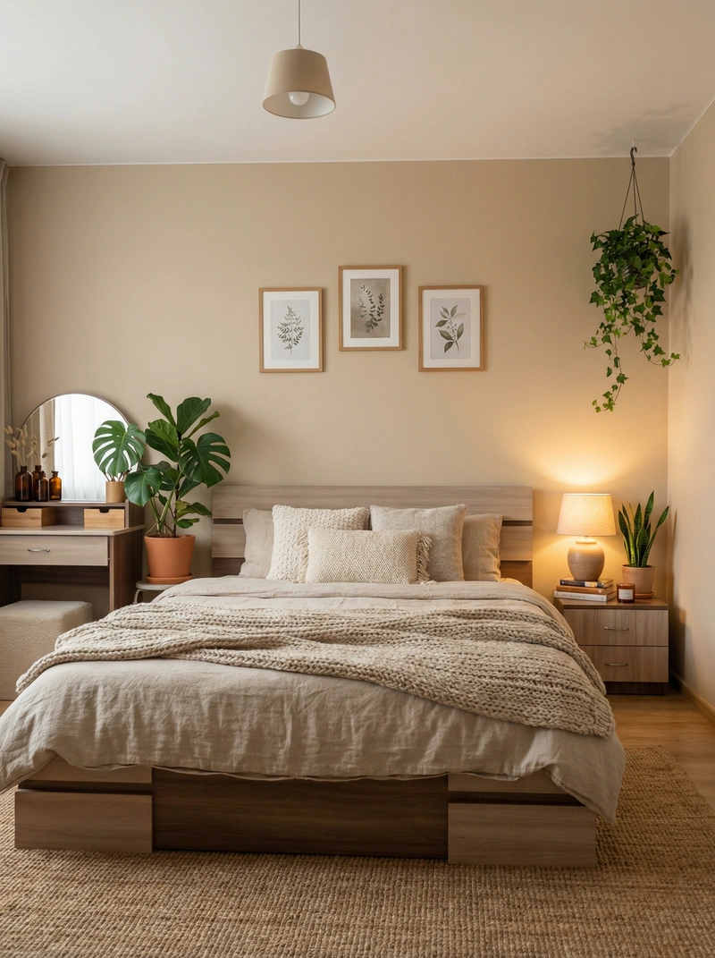 Дизайн интерьера в стиле Хюгге — Спальня от нейросети RoomGPT