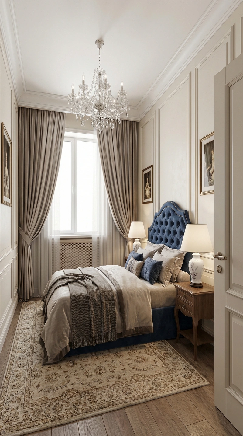 Дизайн интерьера в стиле Классика — Спальня от нейросети RoomGPT