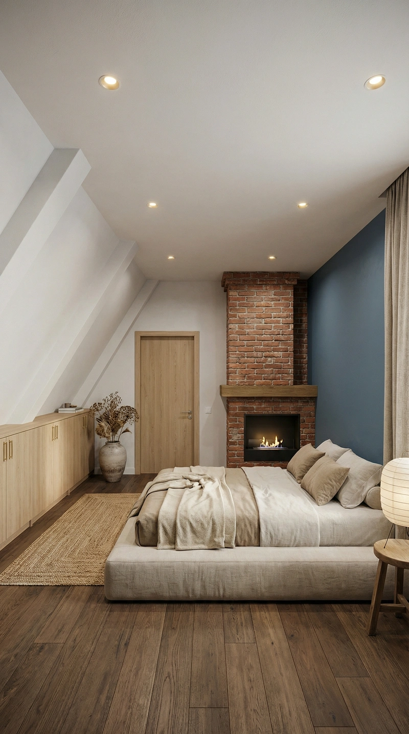 Дизайн спальни в стиле Japandi — фото интерьера от нейросети RoomGPT